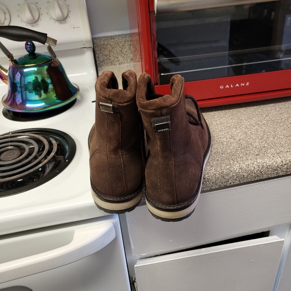 Mens Diesel Boots brown size 8 - Picture 3 of 6